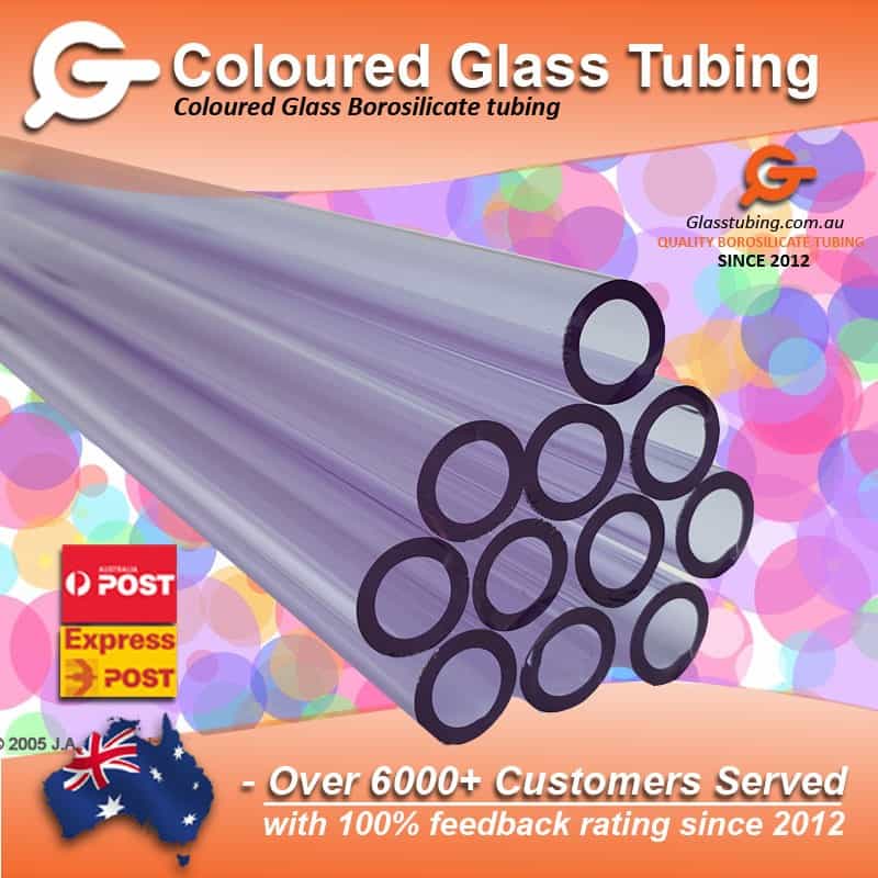 Assorted Colored Borosilicate Glass Tubing Bundle