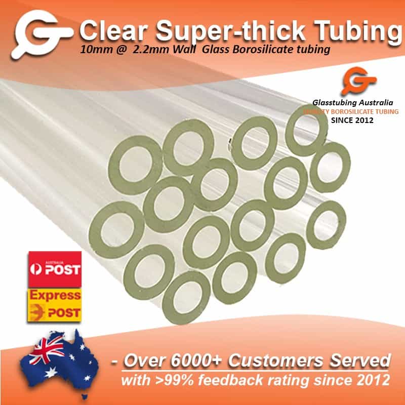 Glass Tubing OD 10mm Thickness 2.2mm Glass Tubing Australia